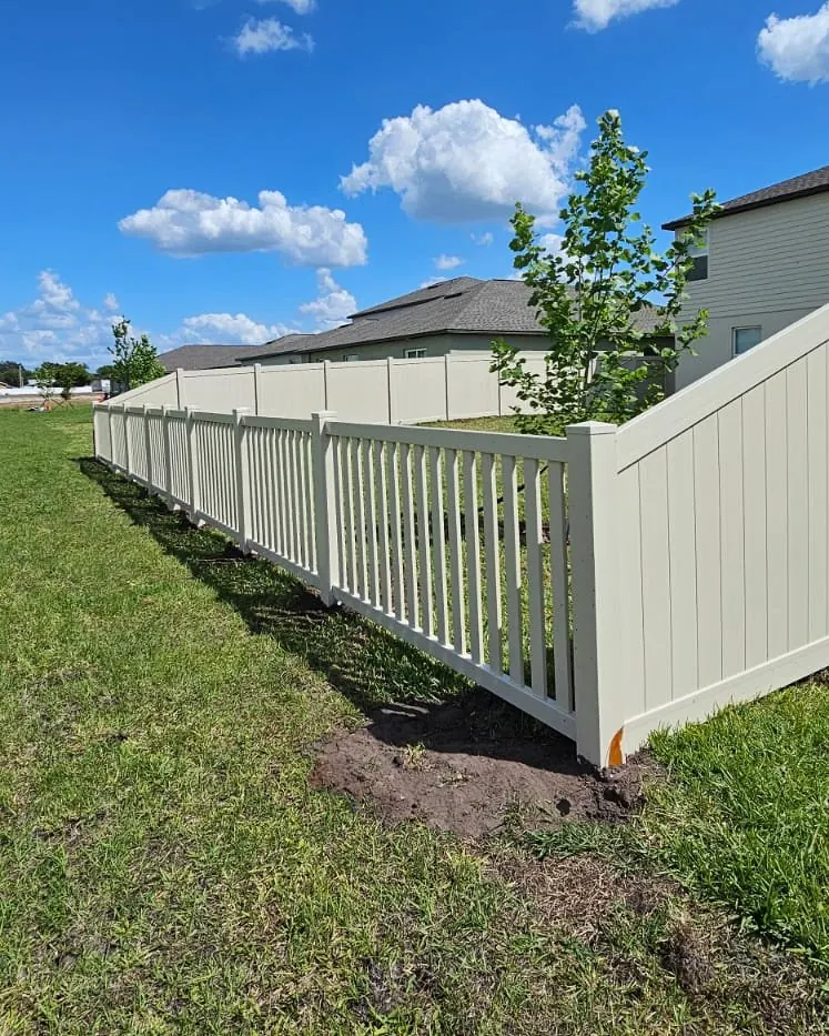 Installed fence detail, view 4