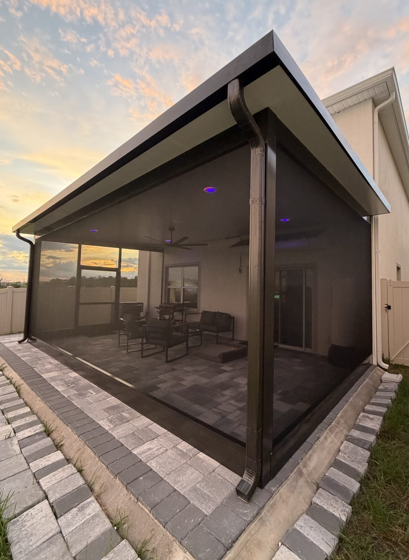 Un patio para disfrutar al atardecer